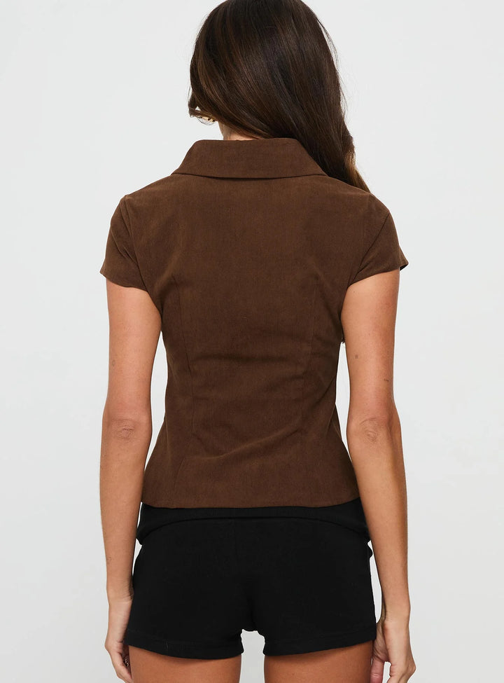 Cord Blouse Top