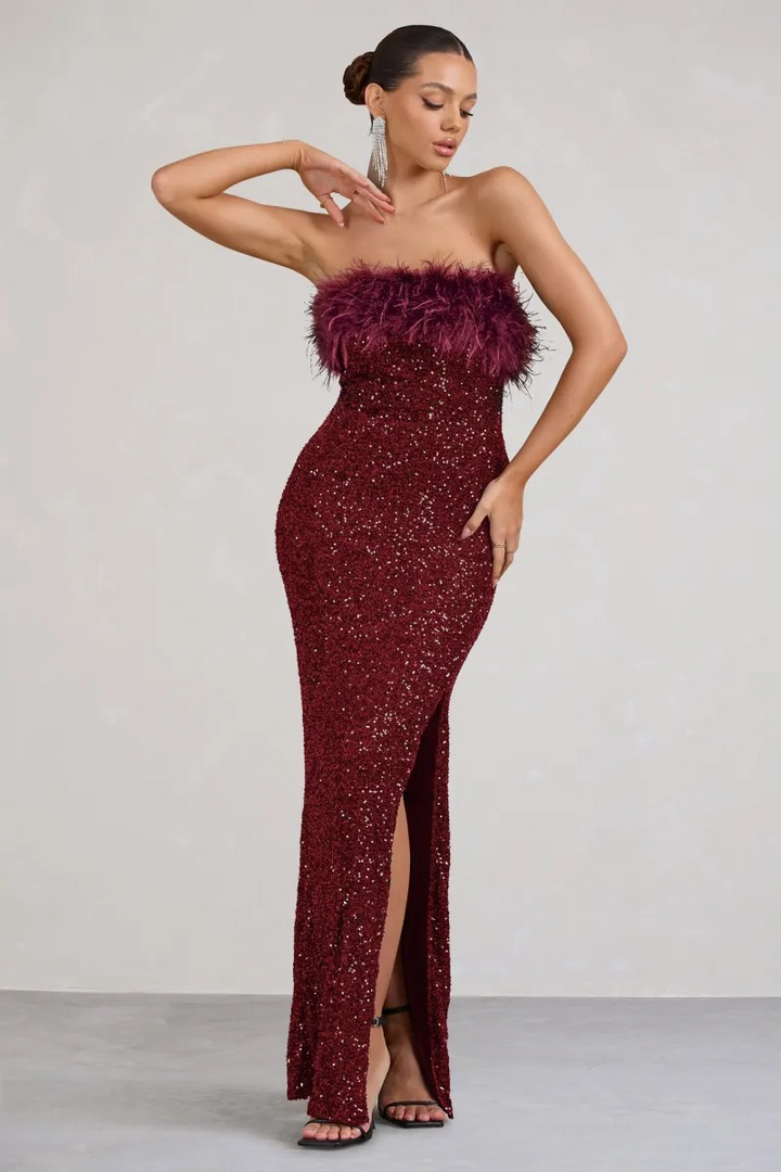 Old Money Bodycon Sequin Dress
