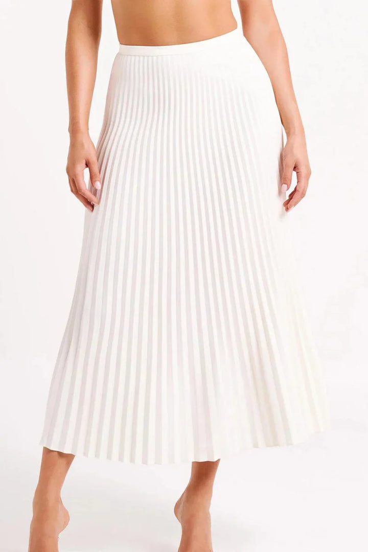 Pleated Suiting Maxi Skirt