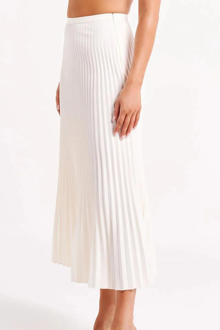 Pleated Suiting Maxi Skirt