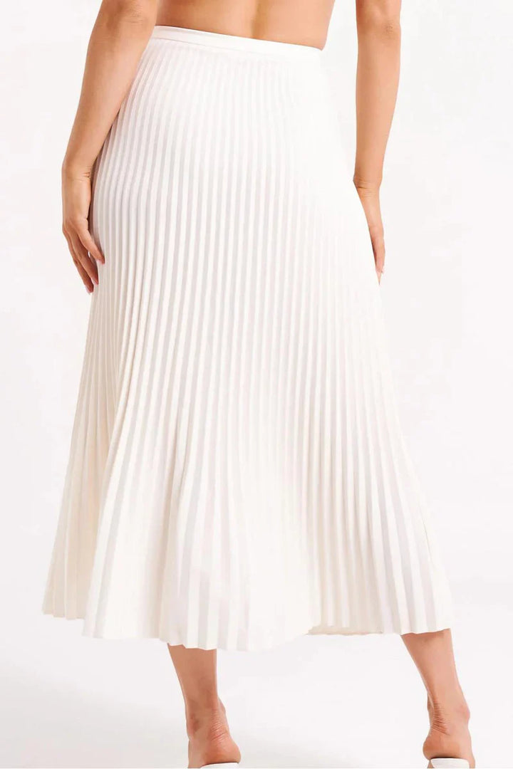 Pleated Suiting Maxi Skirt