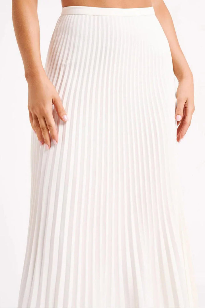 Pleated Suiting Maxi Skirt