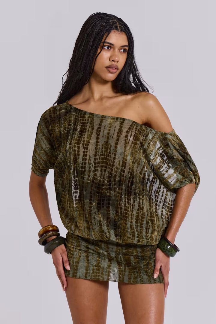 Nyx Devore Backless Mini Dress