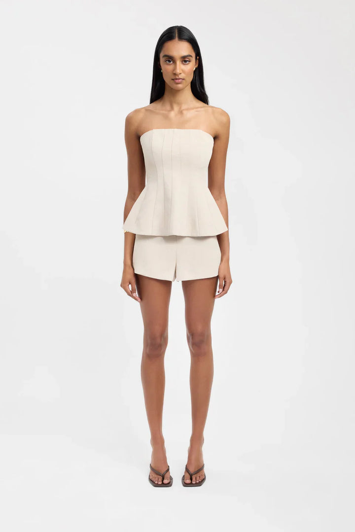Oyster Strapless Seam Top