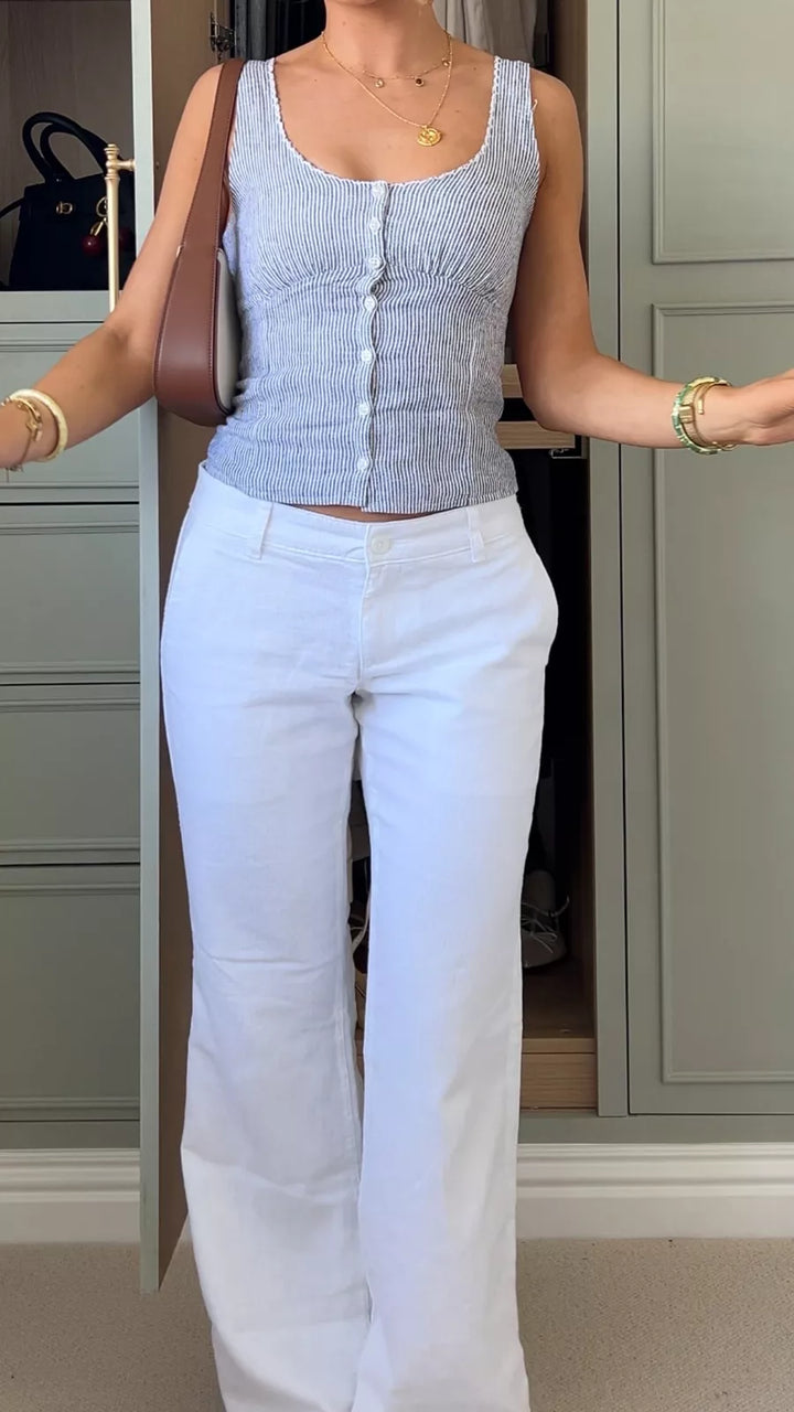 Button-Through Top