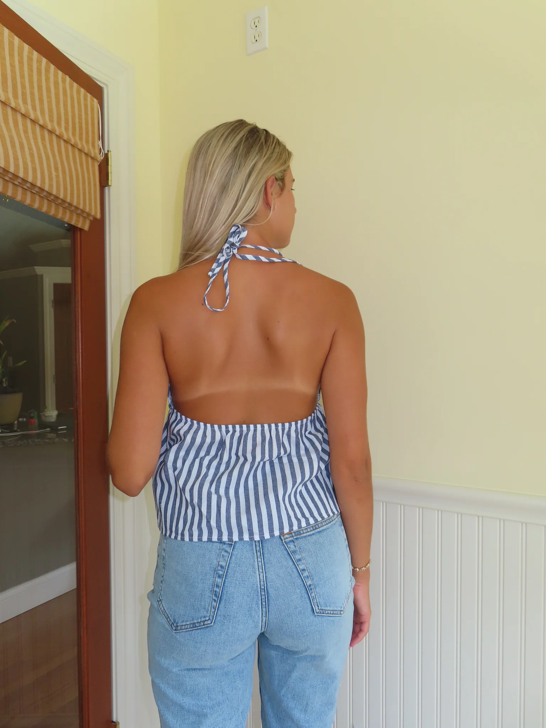 Coastal Stripes Halter Top
