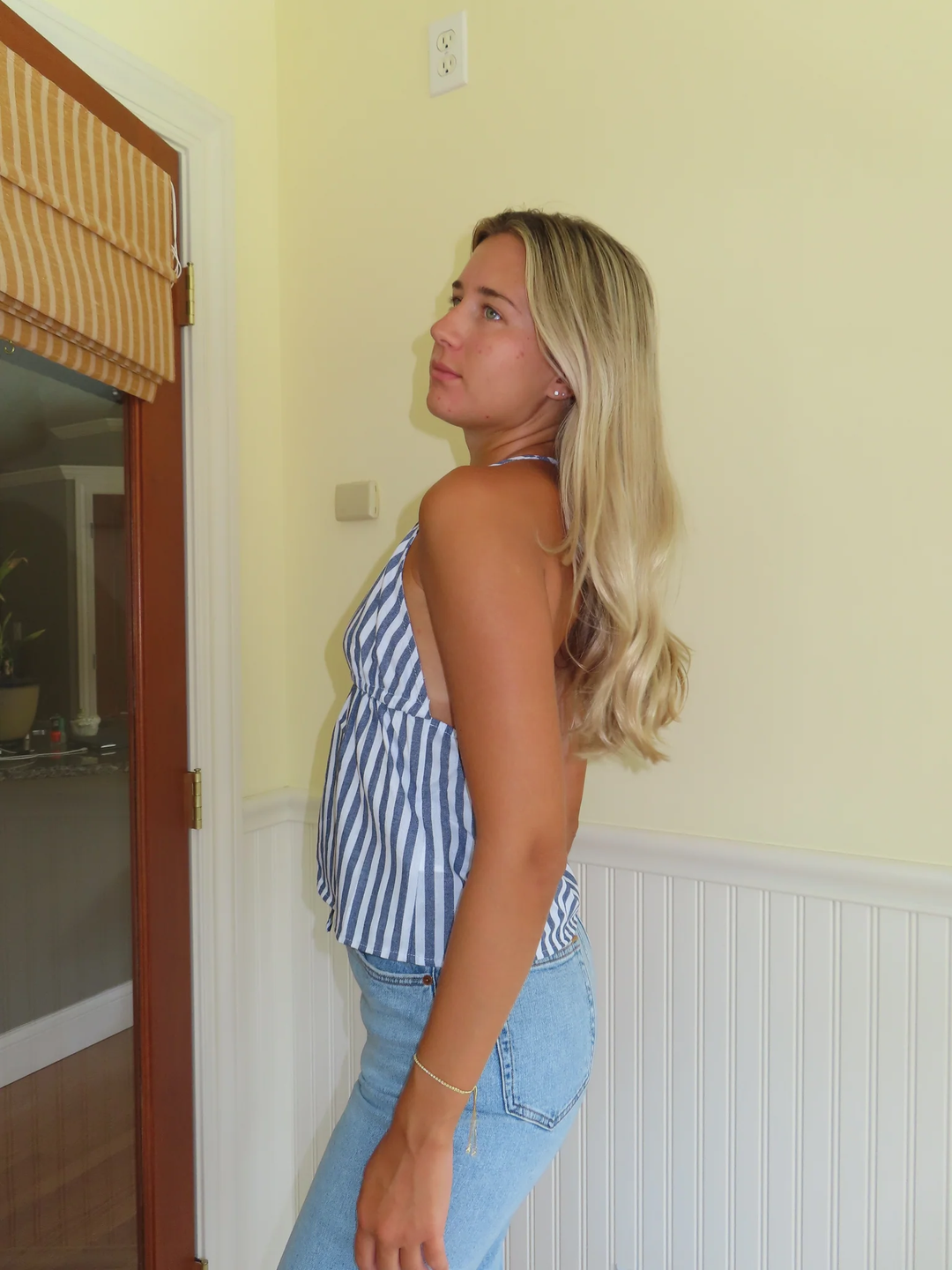 Coastal Stripes Halter Top
