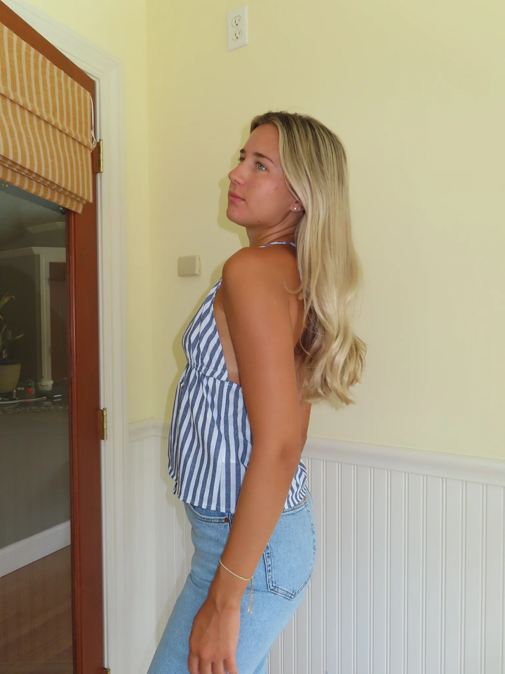 Coastal Stripes Halter Top