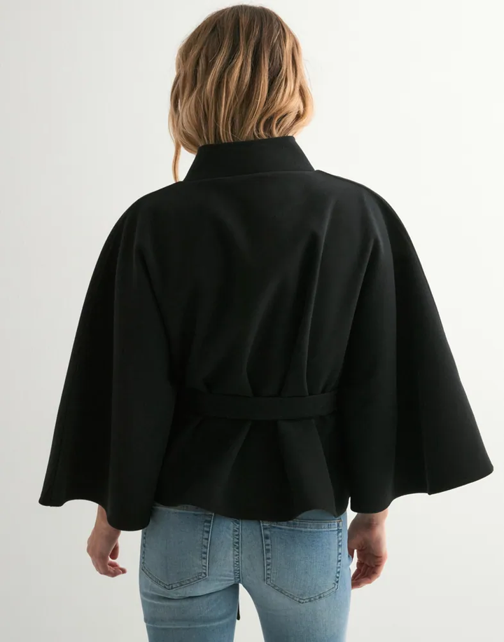 Midnight Grace Belted Cape