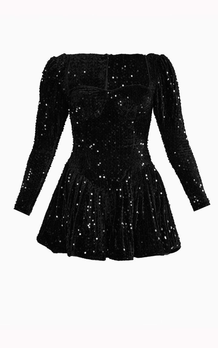 Midnight Glimmer Sequin Playsuit